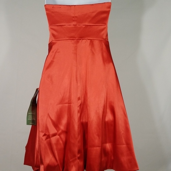 NWT tomato red short prom evening dress juniors 5 - Picture 5 of 8